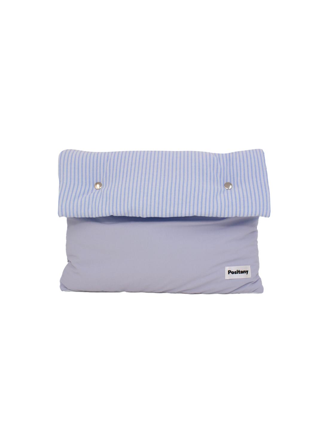 Button pouch (blue stripe)