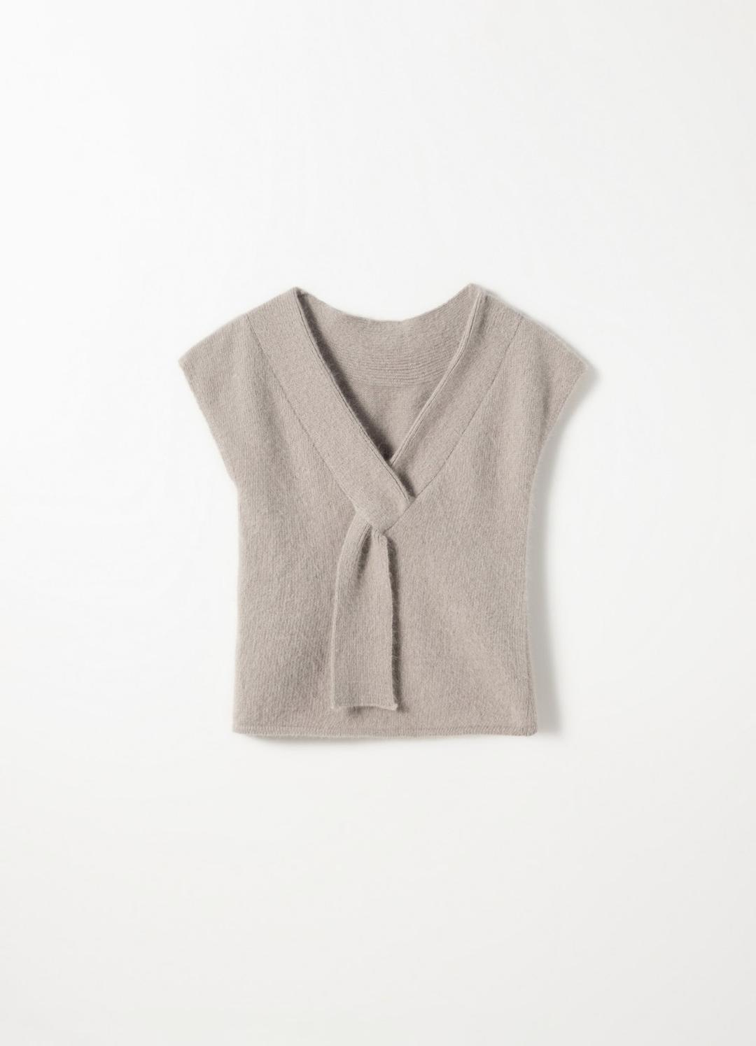 Angora Tie Knit(Grey Beige)