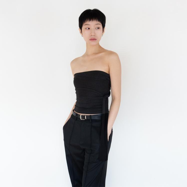 [Serque] Strap Top  _Balck
