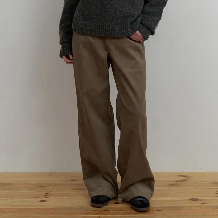 Node corduroy pants (khaki brown)