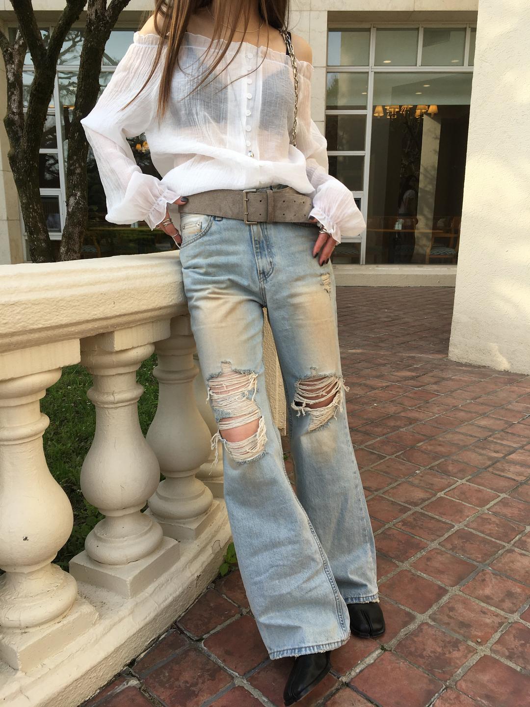 vintage ripped denim