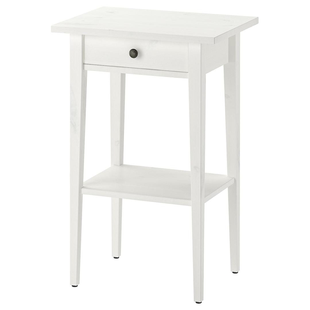 HEMNES 헴네스 침대협탁 - 화이트 스테인 46x35 cm