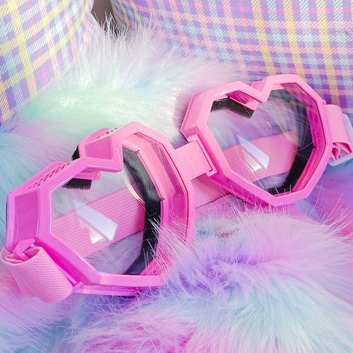 💝y2k💖 파라다이스키스 하라주쿠 핑크 하트 고글 (패션안경,안경,선그라스,패피,펑크,페어리계,유니크,선물,패션소품,스키장,하트안경,하이틴,키치)