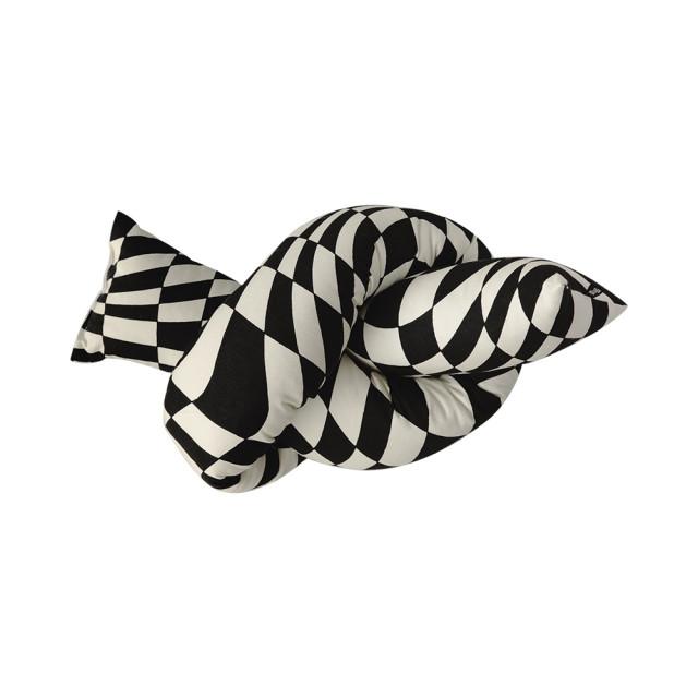 코지림 체커보드 트위스트 인테리어쿠션 미니멀 베개 쇼파쿠션