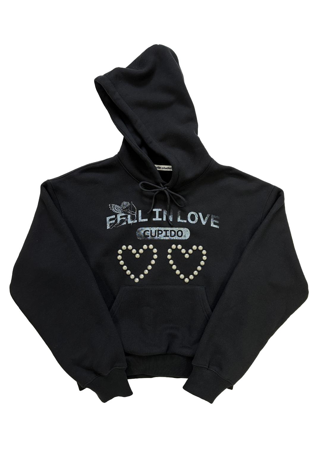 Fell In Love Hoodie Black