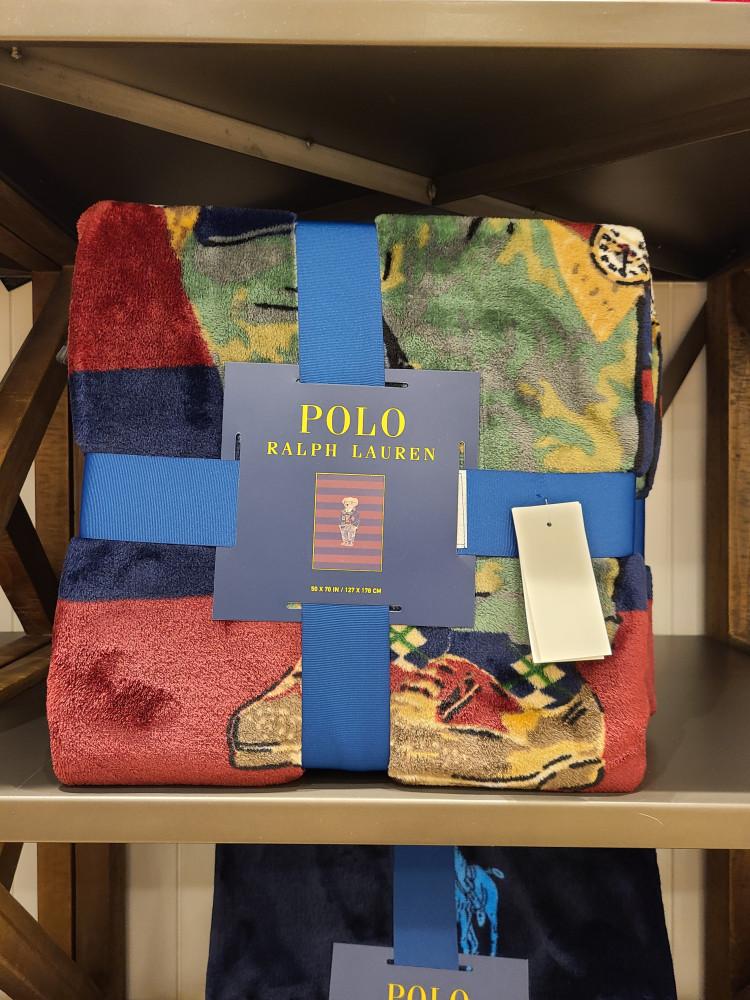 폴로 랄프로렌 폴로베어 스트라이프, 체크 담요 블랭켓