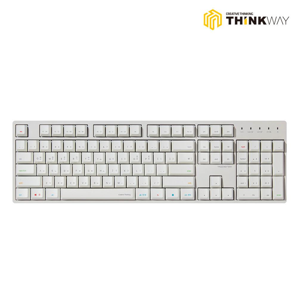 [도착보장]씽크웨이 토체프 유무선 기계식 키보드 V2 풀배열 네온화이트 갈축