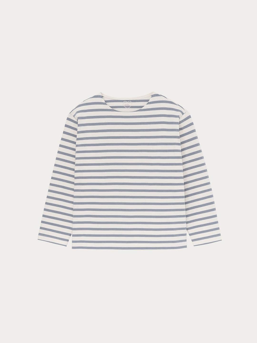 L.B.M Stripe T-shirt - Light Grey