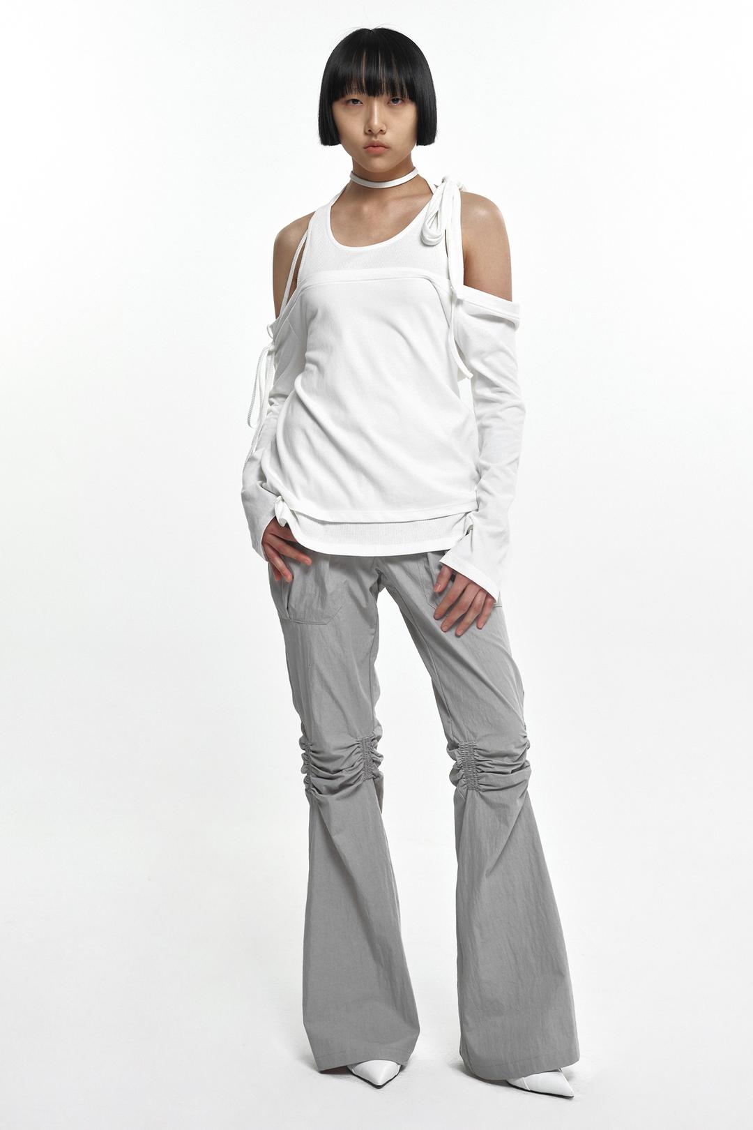EXPOSURE ZIP DETAIL PANTS (UNISEX) GRAY