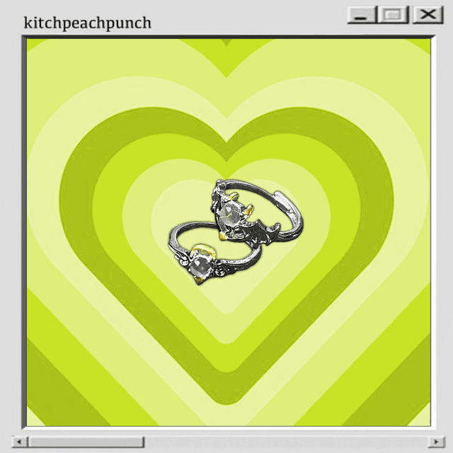 세트할인 키치 y2k 하이틴 빈티지 미카엘과 루시퍼 오픈링 반지