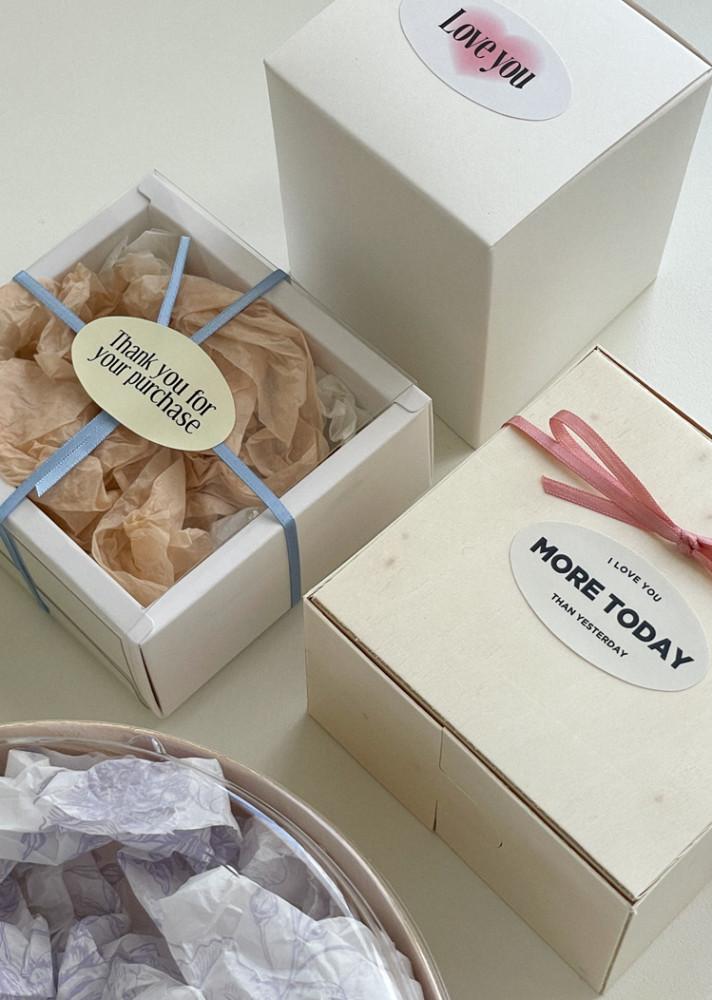 타원형 포장스티커 땡큐 디저트 캔들 옷가게 답례품 선물 포장 감성 스티커