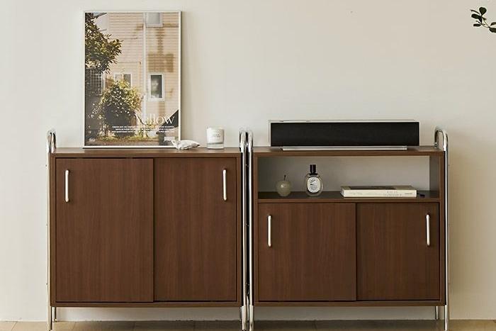 발트 크롬 슬라이드 수납장 800 국내생산 E0등급 2colors 2type