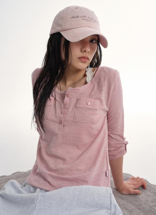 ATLANTA POCKET TEE / PINK