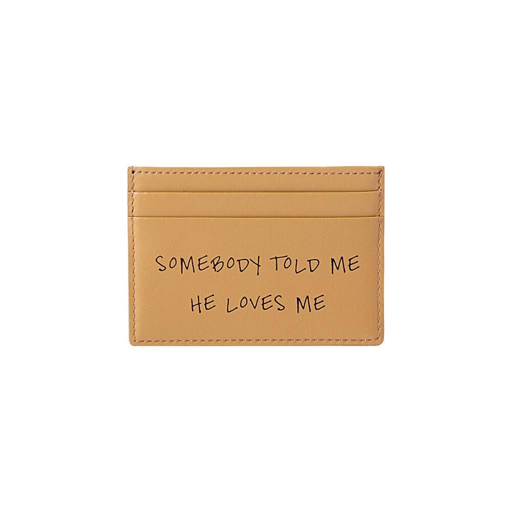 플레인 레터링 카드지갑_카라멜