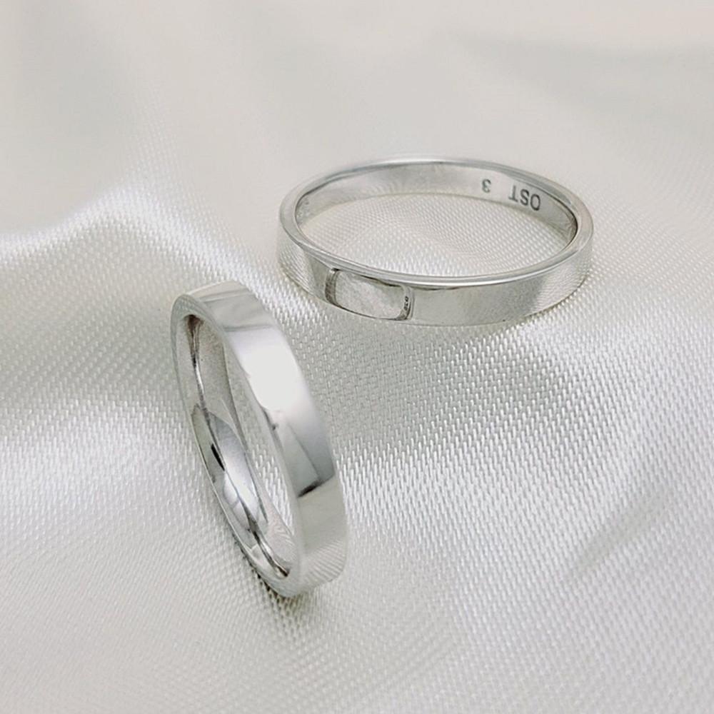 OST 커플링 약속 심플 엔게이지 평반지 민자 원밴드 925실버 학생 순은 커플반지