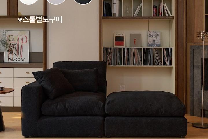 한샘몰pick 눕 데일리 구스 모듈 시그니처 패브릭소파 1인 코너형 (3colors)