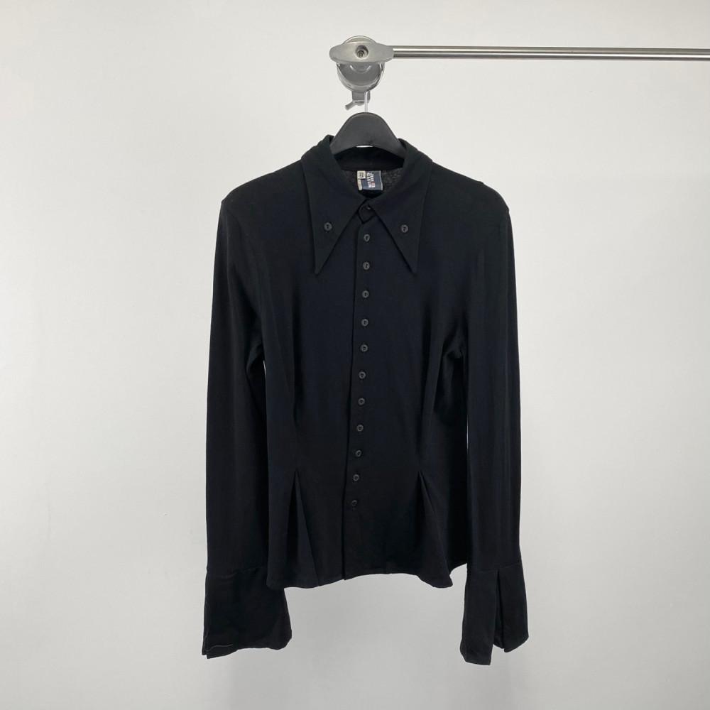 [중고] JEAN PAUL GAULTIER back logo pin tuck shirt