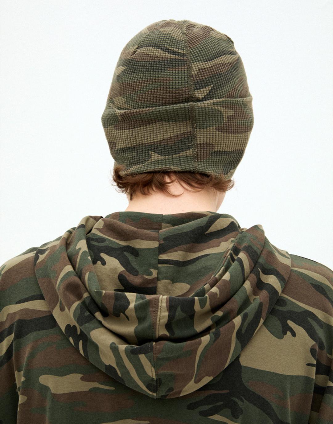 261 Camo Waffle Beanie (Woodland)