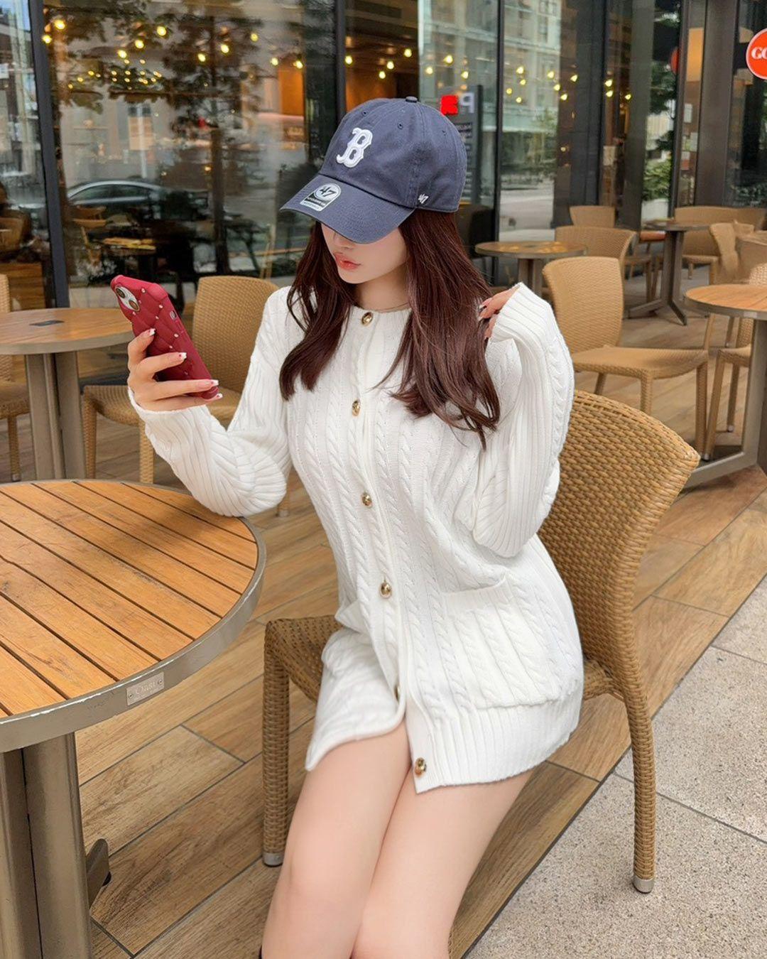 オリジナルボタンケーブルカーディガン イエロー | ファッション通販＆メディアMyColor ～マイカラー～