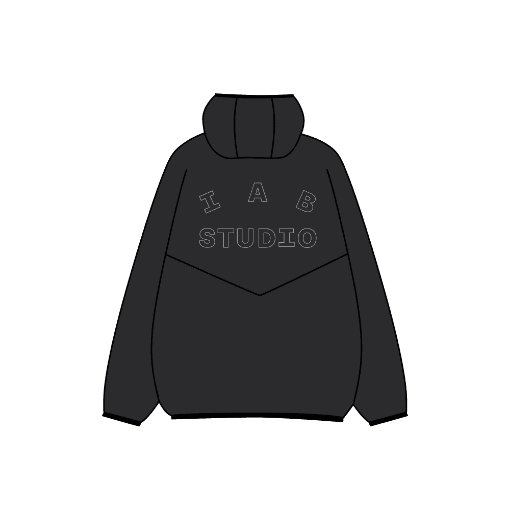 아이앱 스튜디오 립스탑 윈드 재킷 블랙