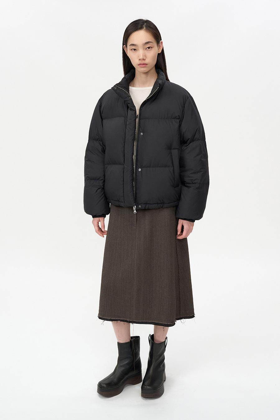 베이직 립스탑 구스 다운 BLACK