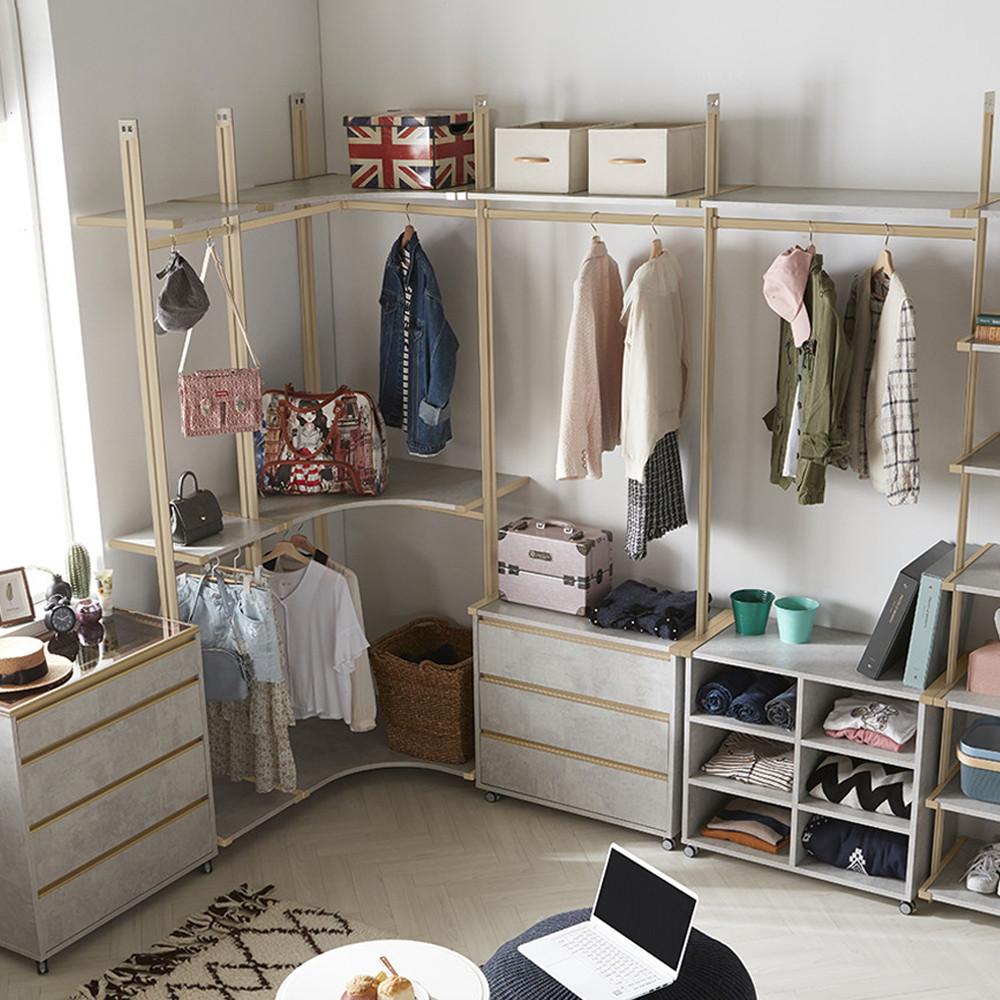 시스코프 드레스룸 시스템 행거 인테리어, 트렌디한 9가지 컬러 시스템 옷장 선반