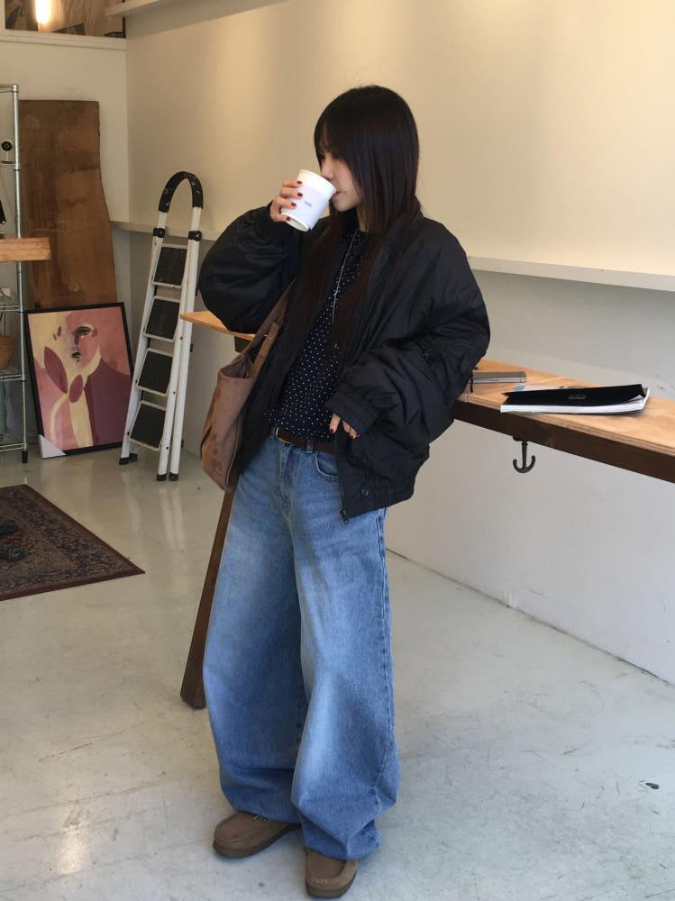 유니섹스 라이트 크롭 항공 점퍼 2c