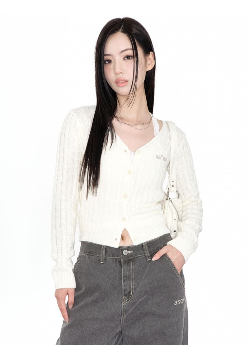 HARMONY TWIST CARDIGAN / WHITE