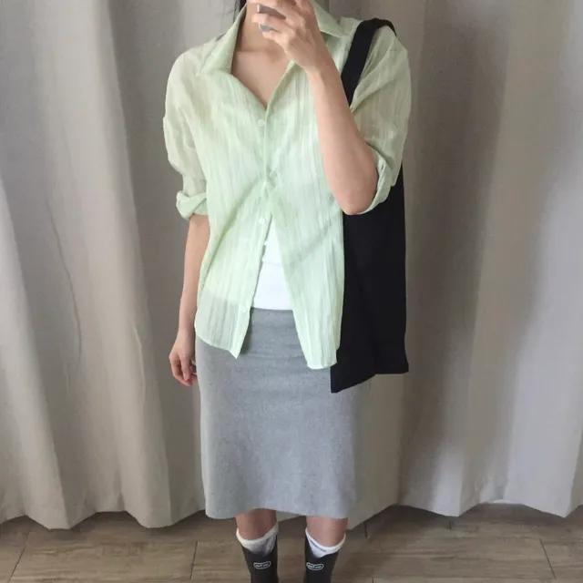 브리즈 시어 스트라이프 셔츠