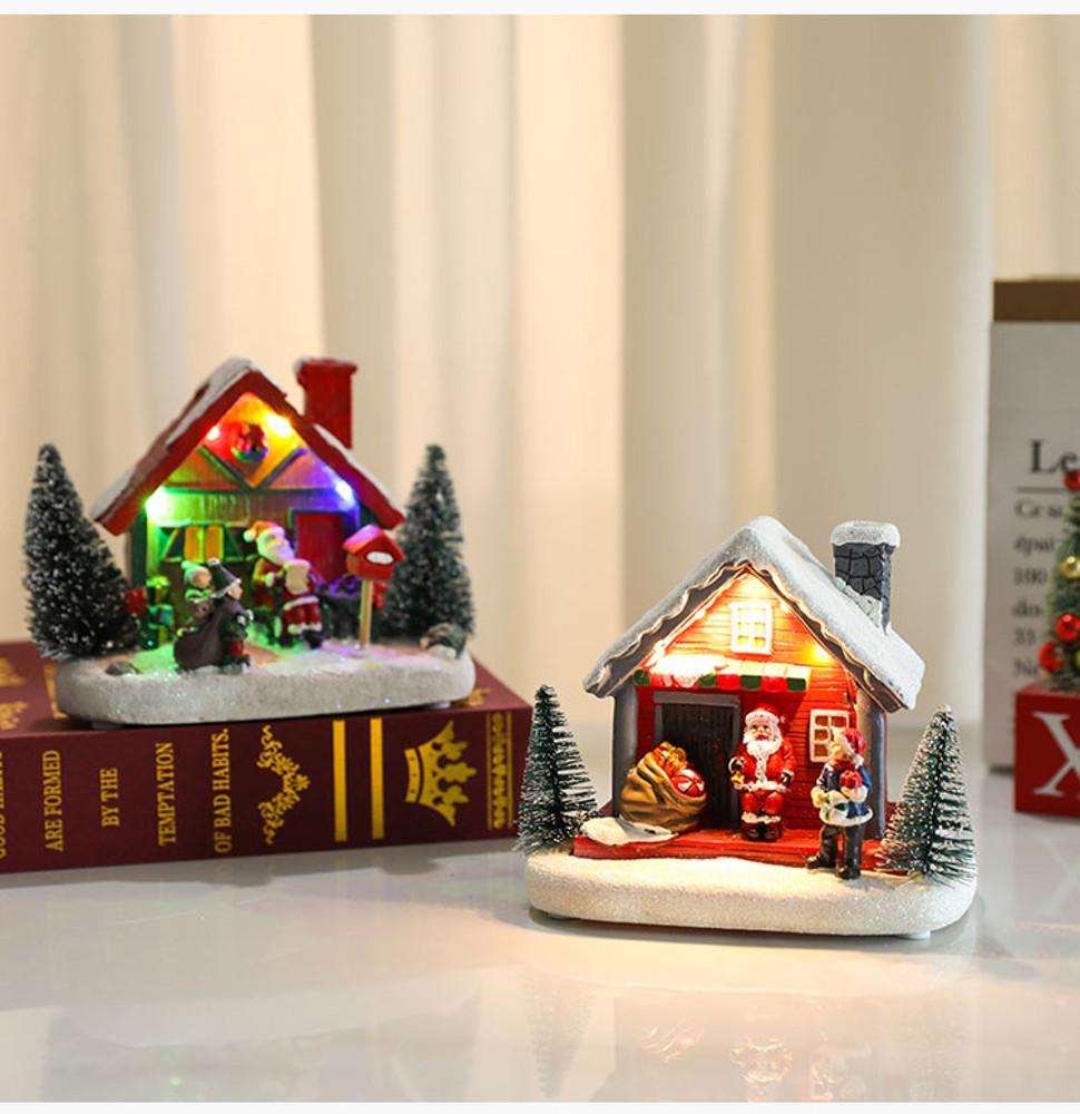 크리스마스 하우스 산타 지붕 선물  장식
