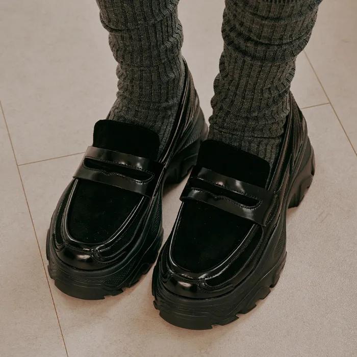 [25FW] 스웨이드 플랫폼 로퍼 스니커즈 EBAL157505