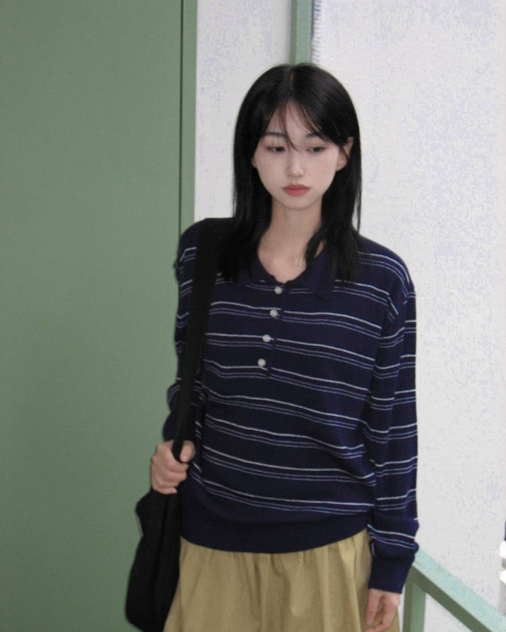 언버티 fredley stripe knit t