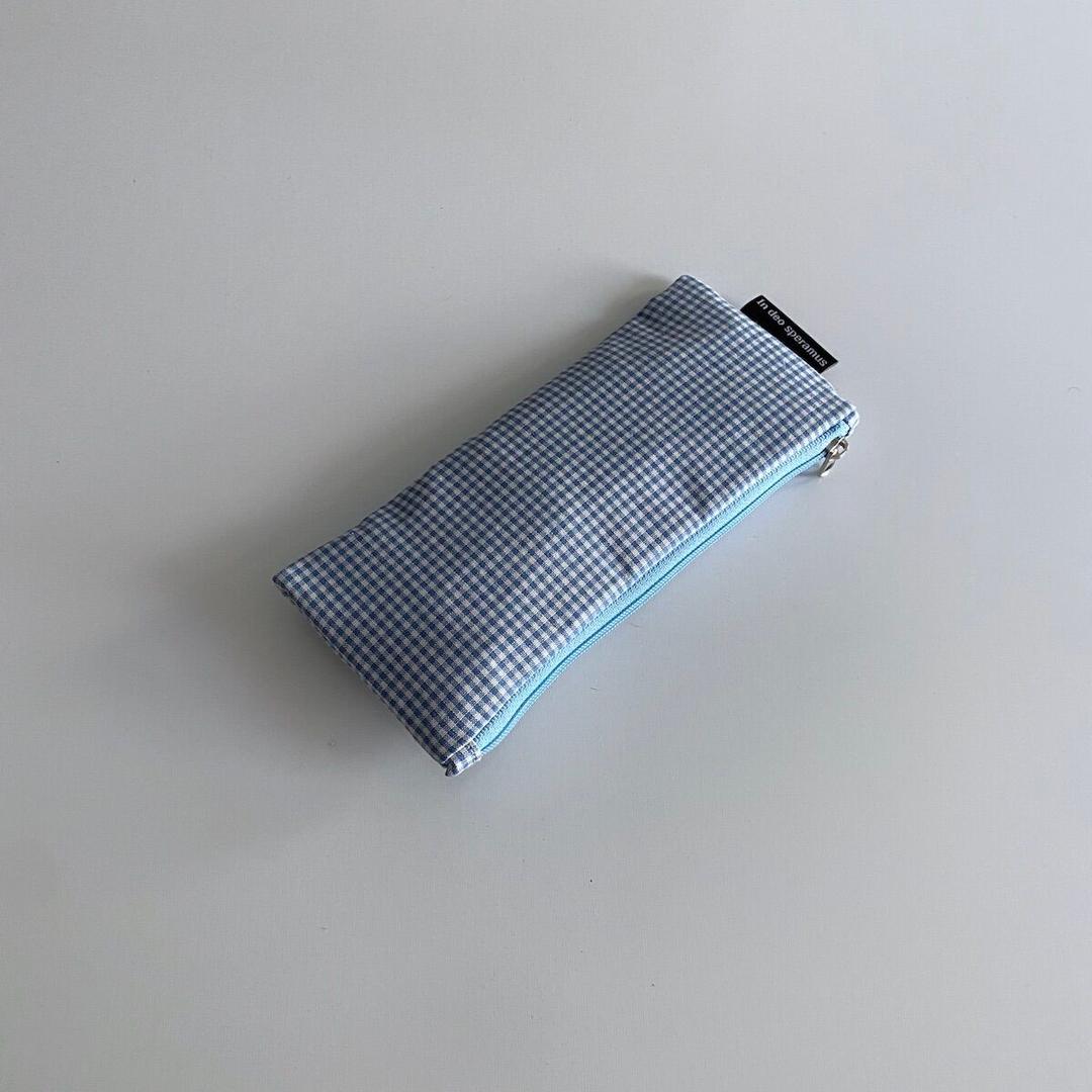 스카이 체크 필통(Sky check pencil case)