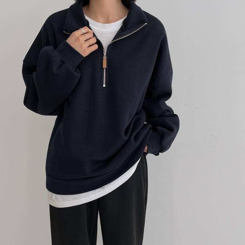 지오트 기모 반집업 맨투맨