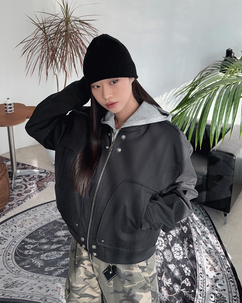 키넌 메탈 스터드 자켓