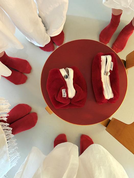 라운드 필통 _ 퍼 체리