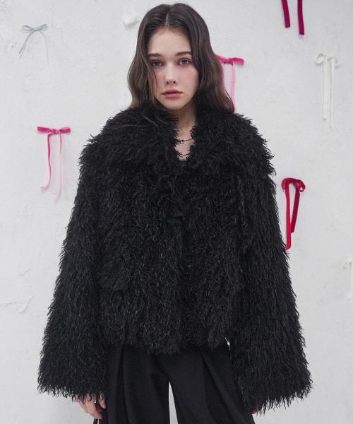 Misty Hairy Jacket BLACK