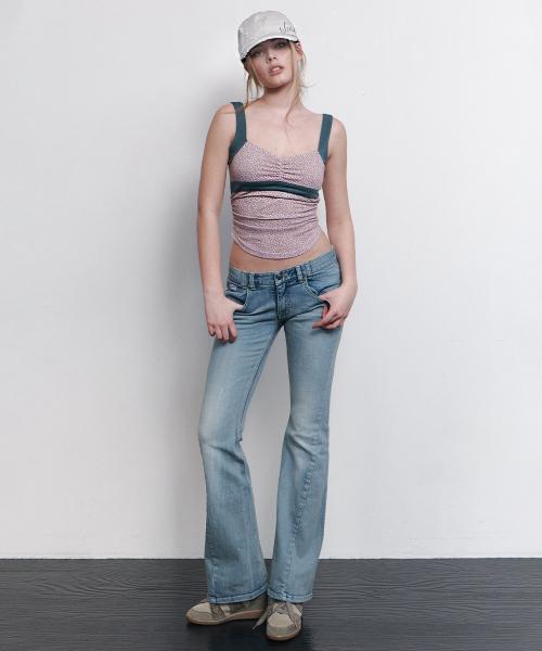 25Vintage Washing Boots-Cut Denim (Light Blue)