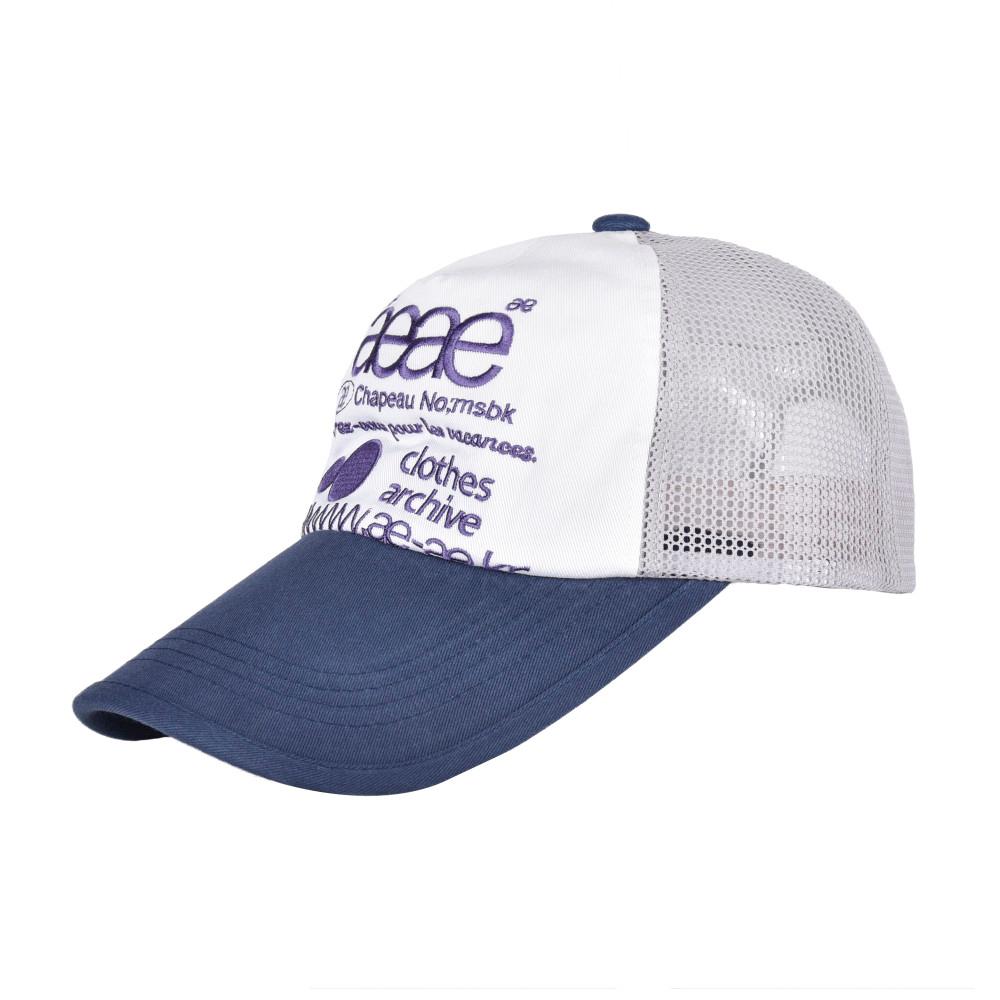 [aeae] WEB LOGO MESH CAP (GREY/BLUE) 웹로고 메쉬캡