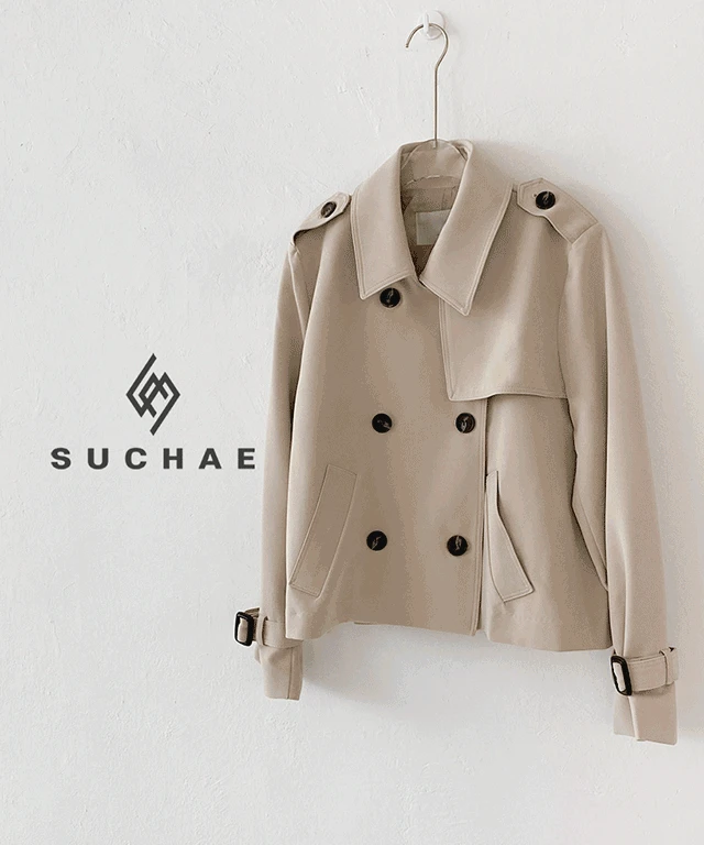 [단독]고퀄리티🍂크롭 트렌치코트 봄 가을 하프 자켓 숏 코트