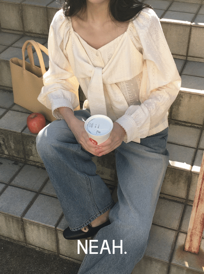 [프리오더/신상할인][NEAH] 팅커 타이업 블라우스