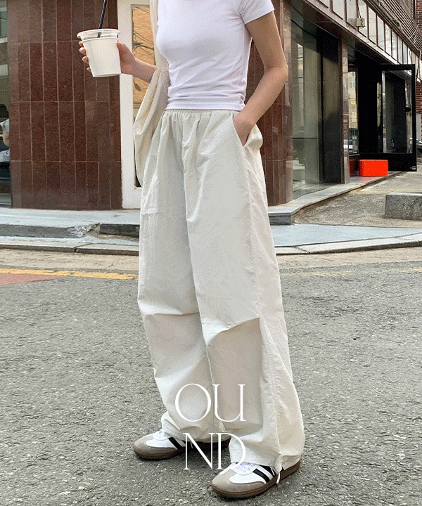 [단독] 🎬 [7천장판매🏆] [made/free.xl] 와튼 밴딩 투웨이 파라슈트 나일론 와이드 팬츠 -6color (나일론바지/밴딩팬츠/여름바지/바캉스룩/쿨링팬츠)