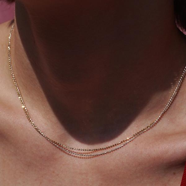 DOT CHAIN NECKLACE SILVER