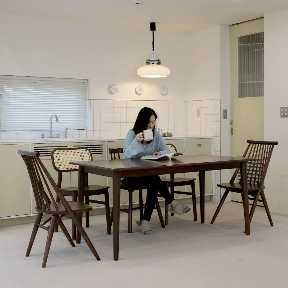 자야캠핑 포르보 월넛 원목 직사각형 4인용 6인용 식탁 테이블 1600