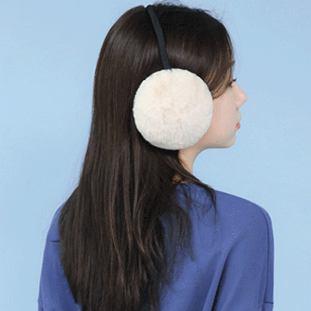 폭닥 귀마개 겨울 퍼 귀도리 남녀공용 캐주얼 방한 이어머프 6Colors