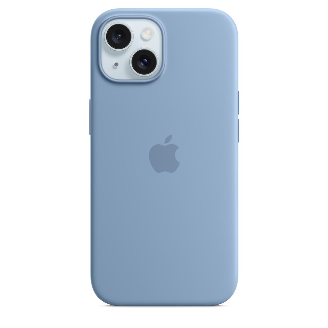 MagSafe형 iPhone 15 실리콘 케이스 - 윈터 블루