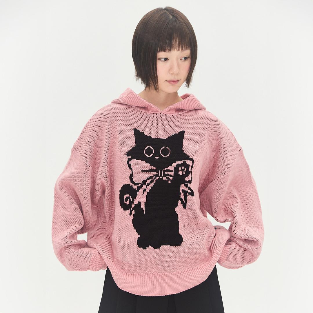 APDIABAPDI KNIT HOODIE [PINK]
