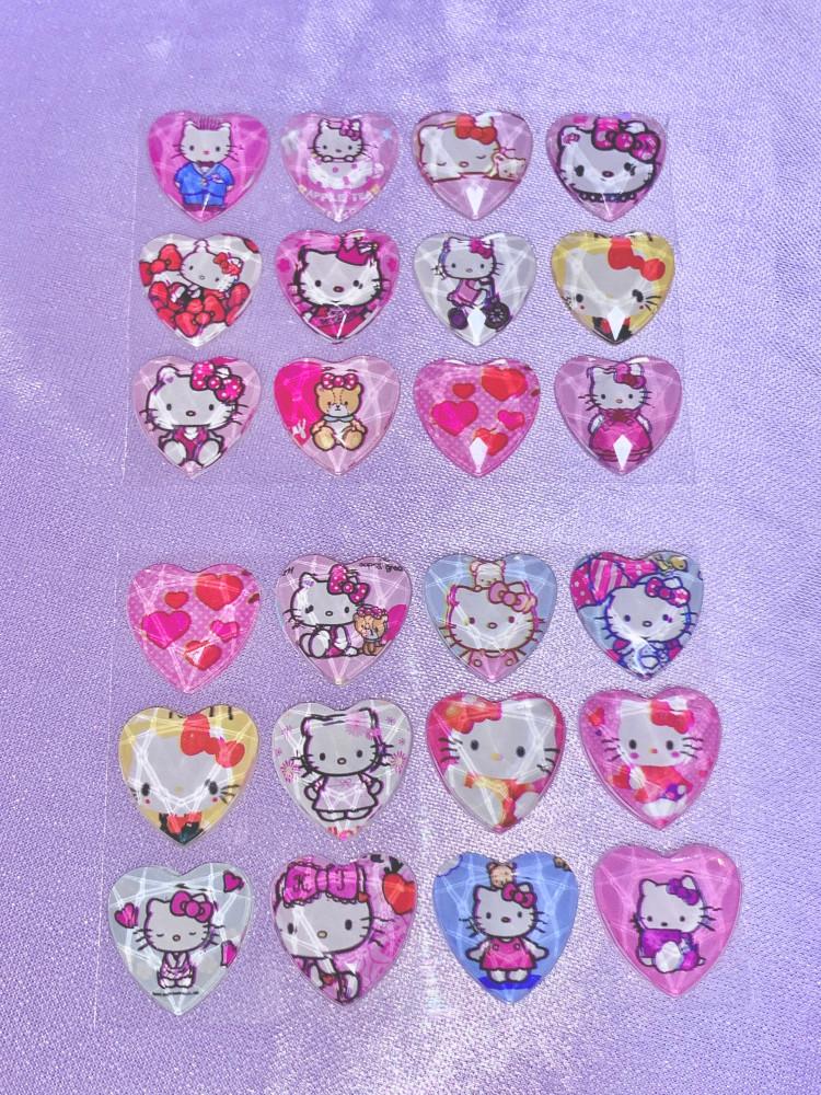 12알 1set )  헬로키티 빅 쥬얼리 커팅 스티커