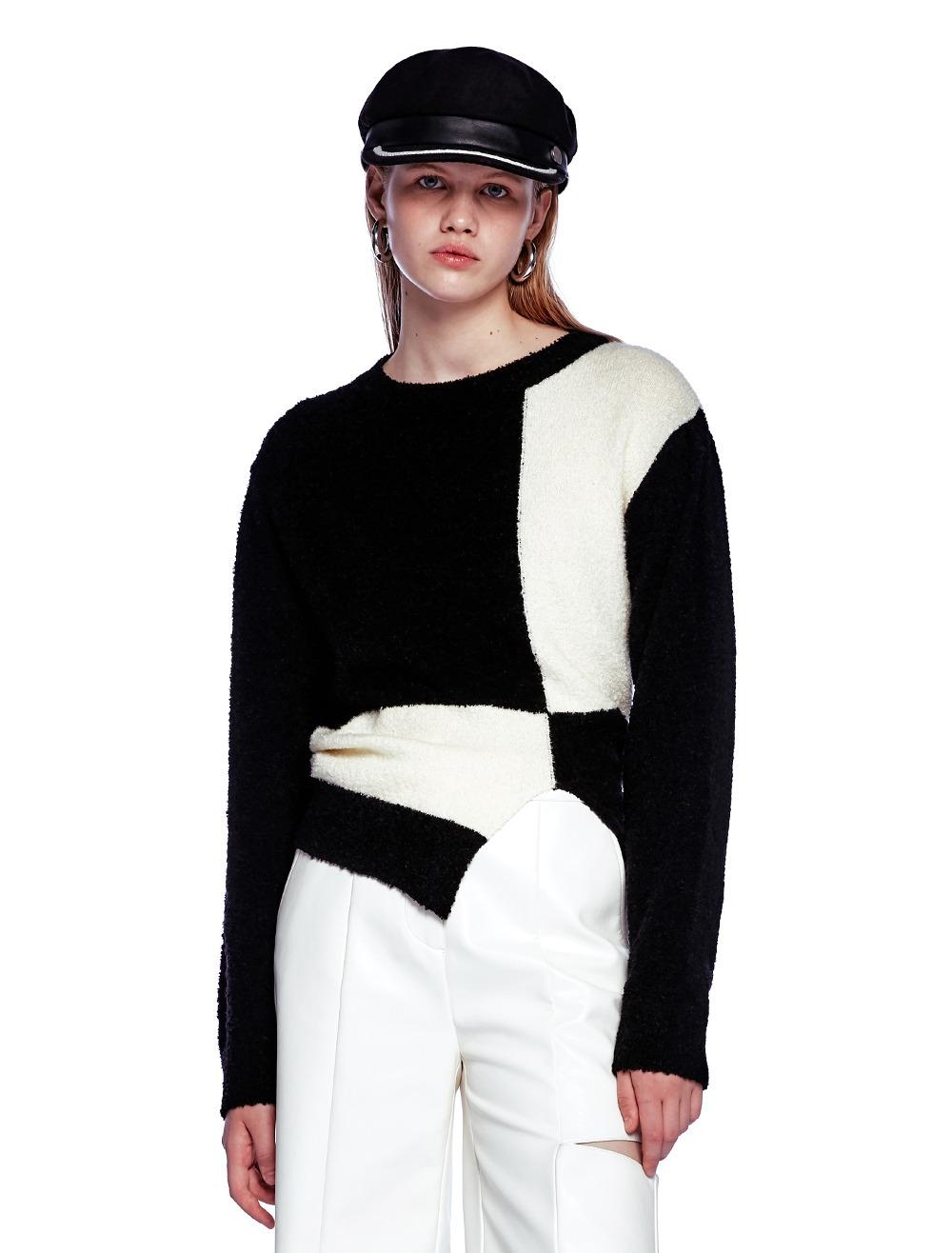 PUFF SHOULDER KNIT [BLACK]