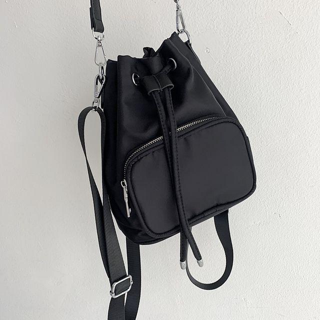 나일론 버킷 미니 크로스 숄더 복조리 백팩